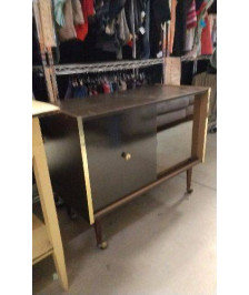 MEUBLE BAR A ROULETTES VINTAGE
