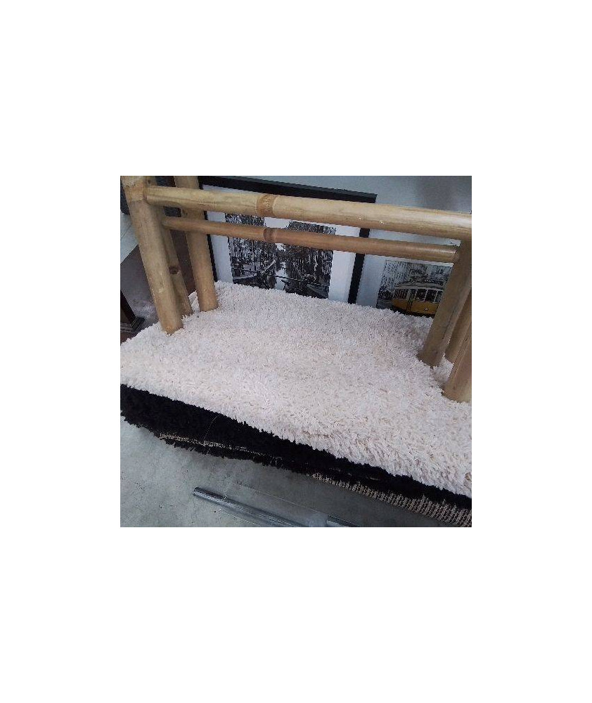 TAPIS CREME BOUCLETTE 