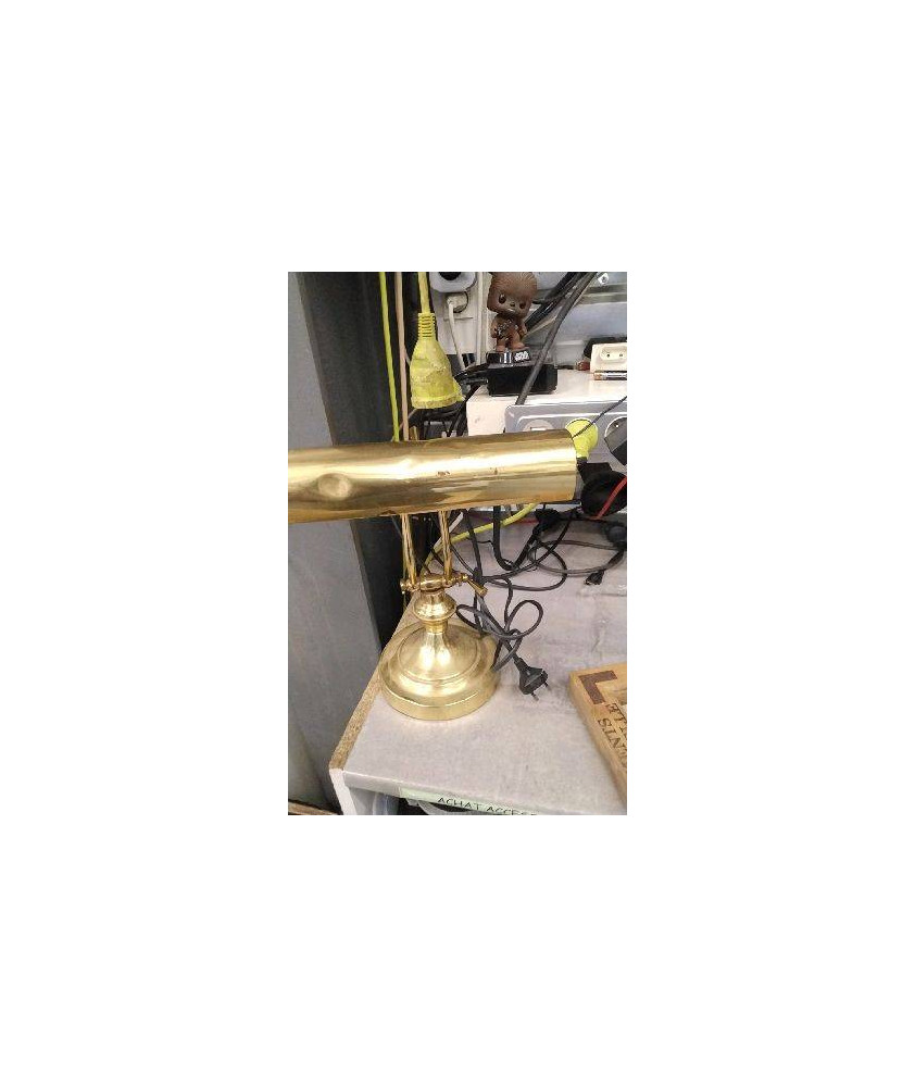 LAMPE DE BUREAU- STYLE BANQUIER / LAITON - EN LETAT
