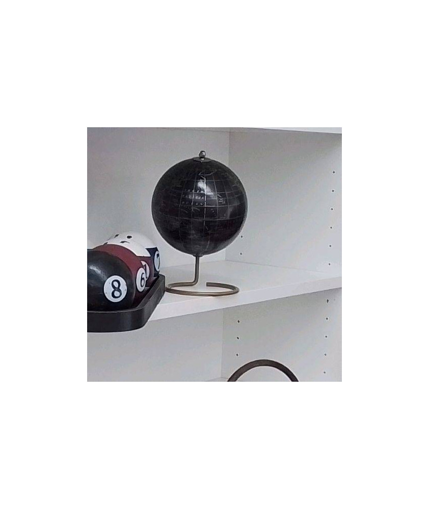 PETIT GLOBE NOIR ET DORÉ 