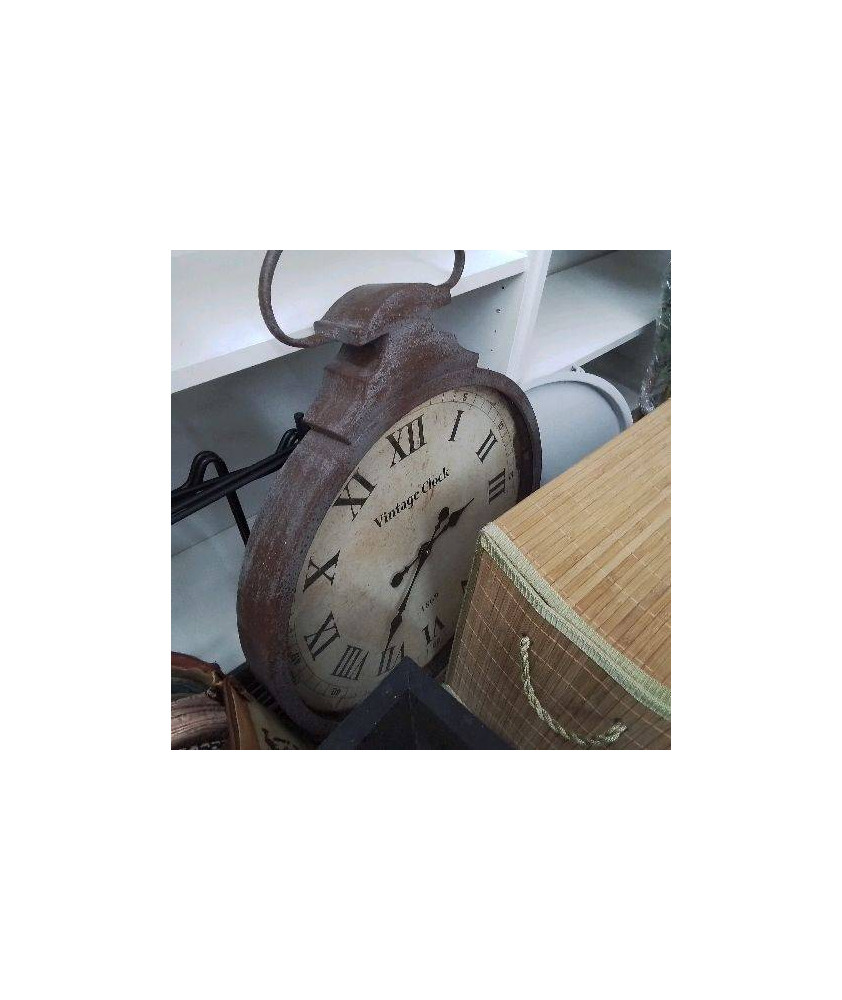HORLOGE VINTAGE CLOCK RONDE STYLE INDUSTRIEL FORME GOUSSET HORLOGE VINTAGE CLOCK RONDE STYLE INDUSTRIEL FORME GOUSSET