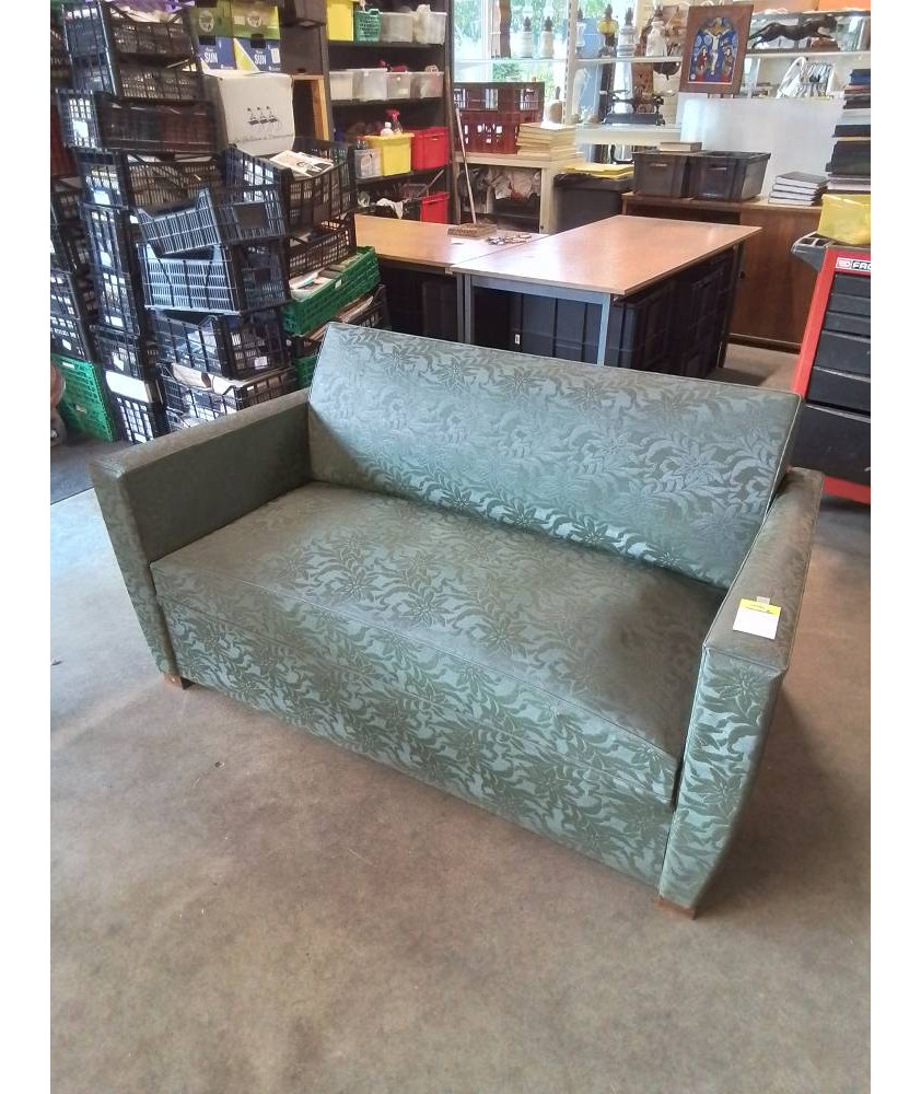 CANAPÉ ART DÉCO TISSU VERT