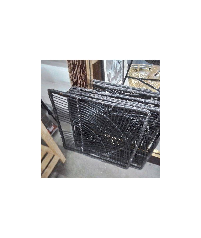 LOT 4 DECO MURALES EN OSIER NOIR