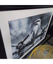 CADRE AFFICHE AVIO. NOIR ET BLANC