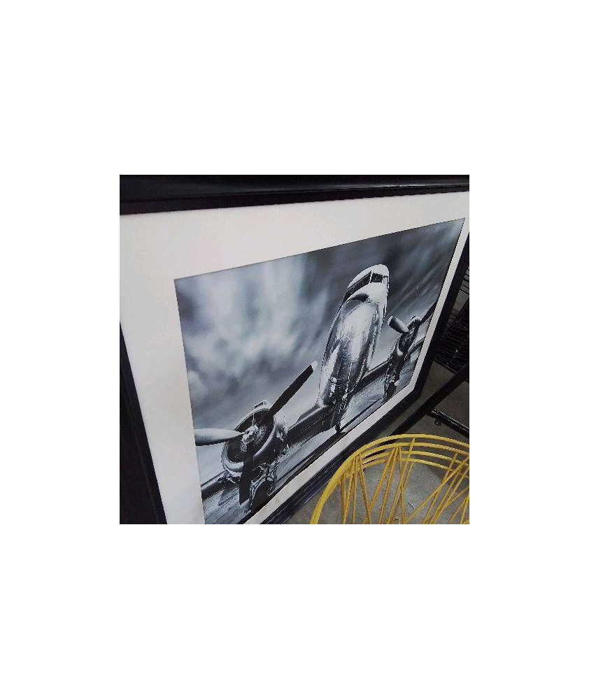 CADRE AFFICHE AVIO. NOIR ET BLANC