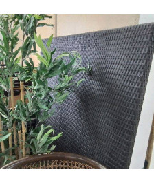 PANNEAU PARE VENT BRISE VUE RESINE TRESSÉE NOIRE 