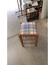 TABOURET BOIS TISSU
