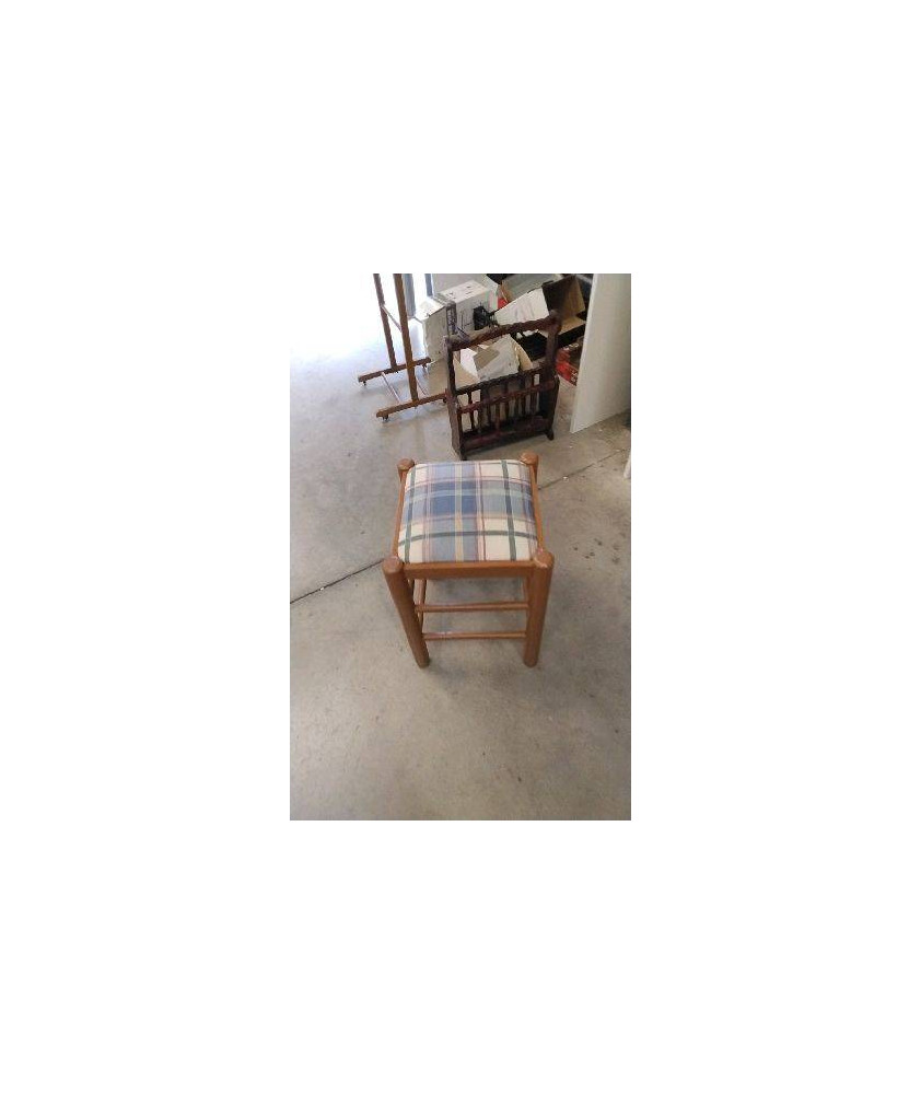 TABOURET BOIS TISSU