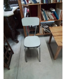 CHAISE FORMICA VERT ANNÉES 70