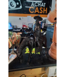 BRONZE ASIATIQUE CHEVAL CAVALIER TOBA