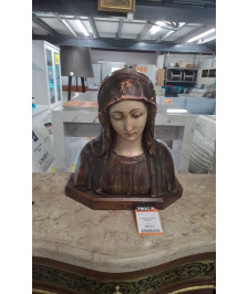 VIERGE  EN PLATRE ANCIENNE