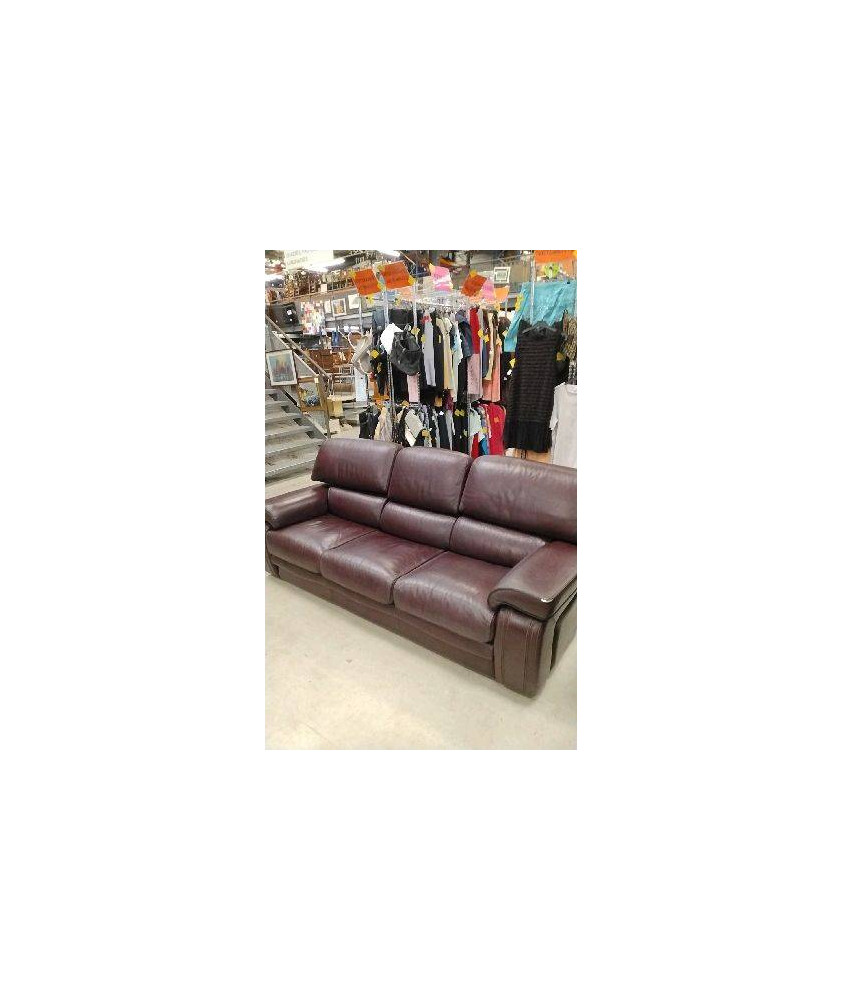 CANAPE CUIR 3 PLACES 