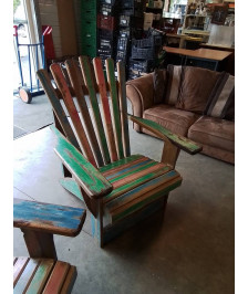 FAUTEUIL ADIRONDACK BOIS COLORÉ 