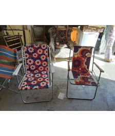 CHAISE ANNÉE 70 MOTIF FLORAL 