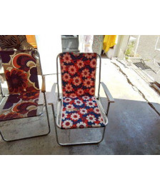 CHAISE ANNÉE 70 MOTIF FLORAL 