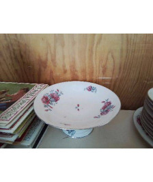 COUPE A FRUITS PORCELAINE MOTIF ROSE 