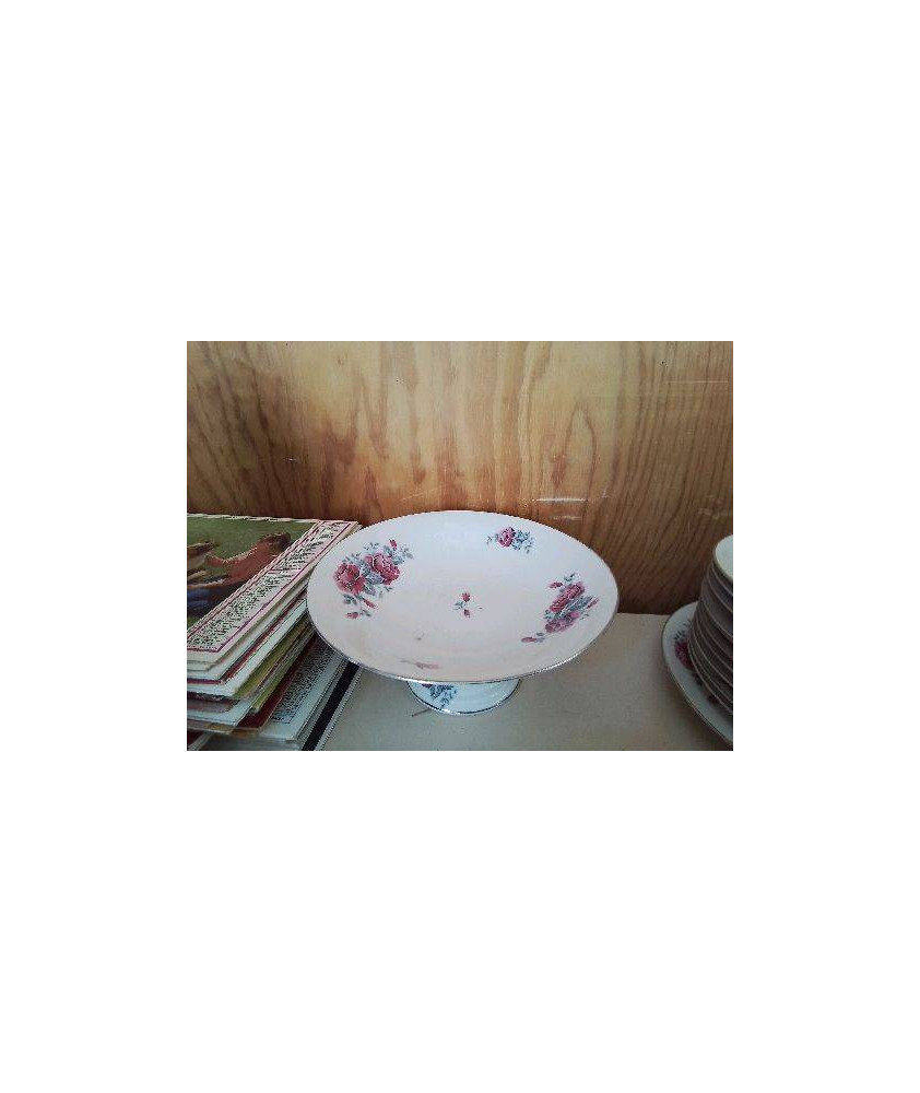 COUPE A FRUITS PORCELAINE MOTIF ROSE 