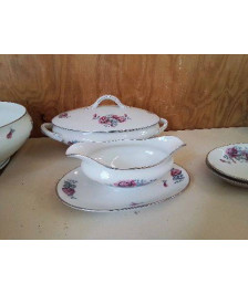 SAUCIÈRE PORCELAINE MOTIF ROSE 