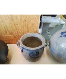 PETIT POT BLEU EN GRÈS 