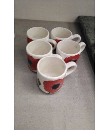 TASSES COQUELICOT X5 