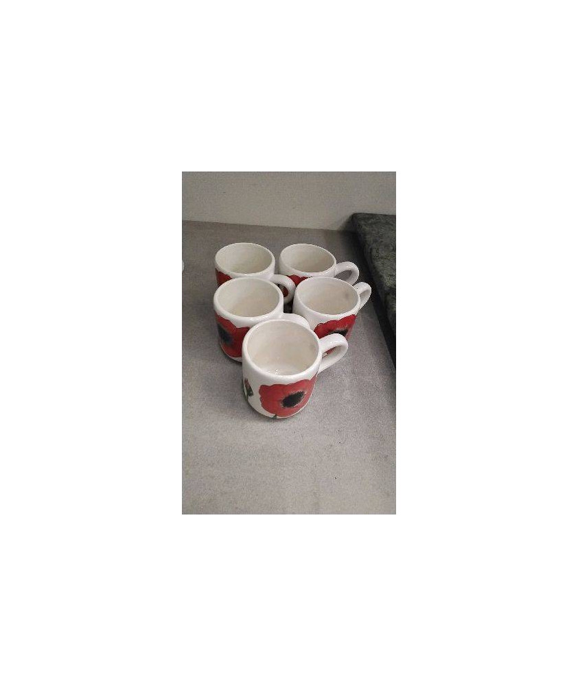 TASSES COQUELICOT X5 
