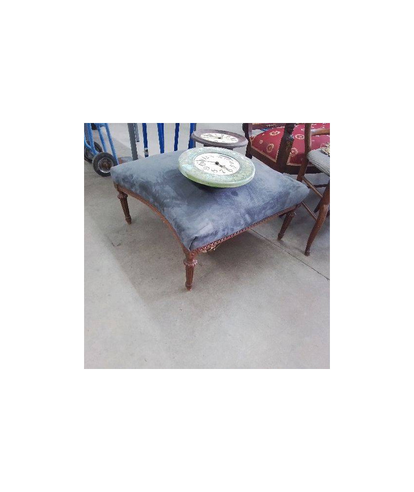 REPOSE PIEDS VELOURS GRIS