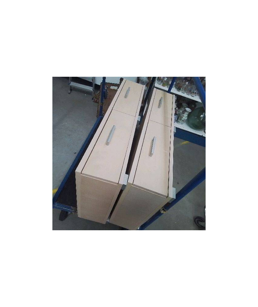 CAISSON 2 TIROIRS CLAIR