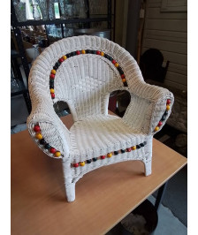 FAUTEUIL ENFANT ROTIN BLANC 