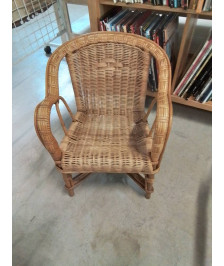 FAUTEUIL ENFANT ROTIN ET VANNERIE ANNÉES 60