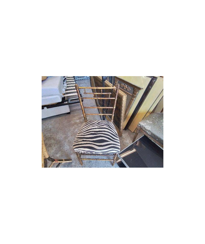 CHAISE TAPISSÉE ZÈBRE