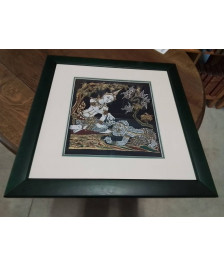 CADRE BOIS VERT ASIATIQUE 47X47