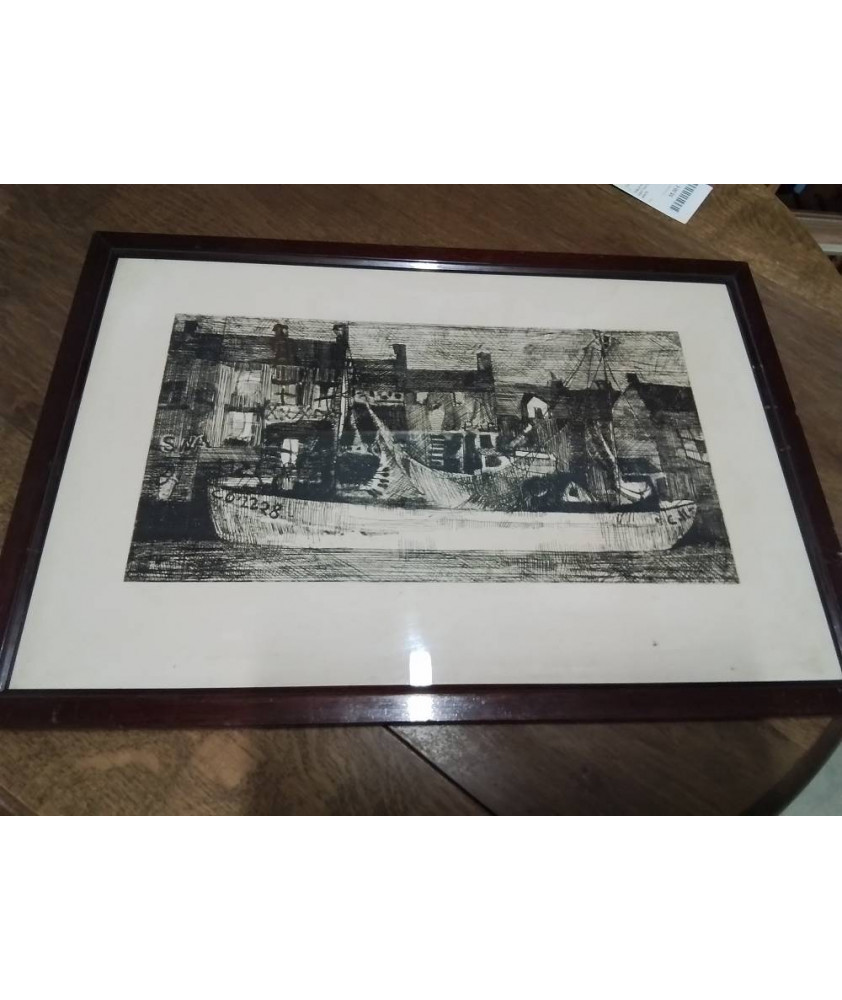 LITHOGRAPHIE NUMÉROTÉE  PORT MICHEL POTIER 