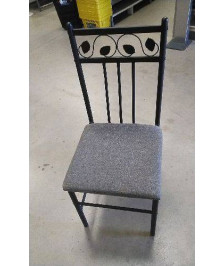CHAISE METAL TISSU