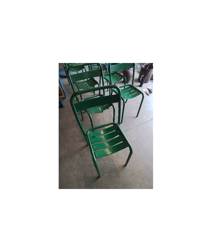 CHAISE DE JARDIN METAL PEINT VERT