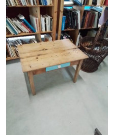 TABLE BASSE RECTANGULAIRE PITCHPIN 1 TIROIR PEINT BLEU XXE