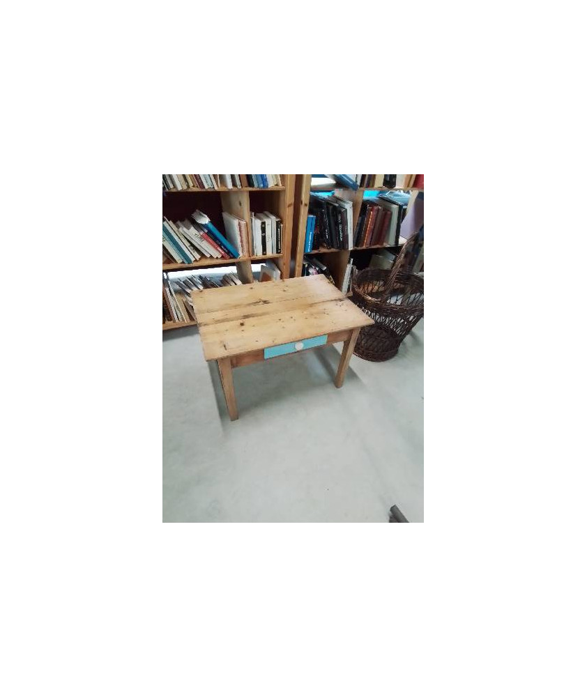 TABLE BASSE RECTANGULAIRE PITCHPIN 1 TIROIR PEINT BLEU XXE