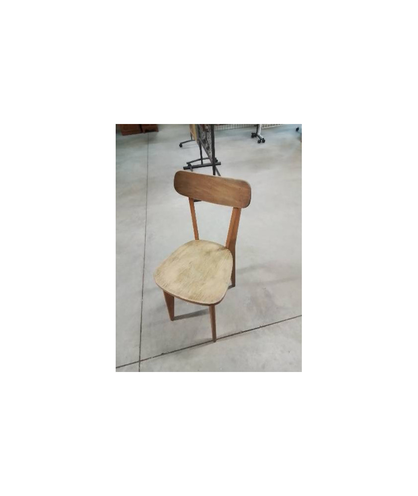 CHAISE BISTROT BOIS CLAIR ANNÉES 50