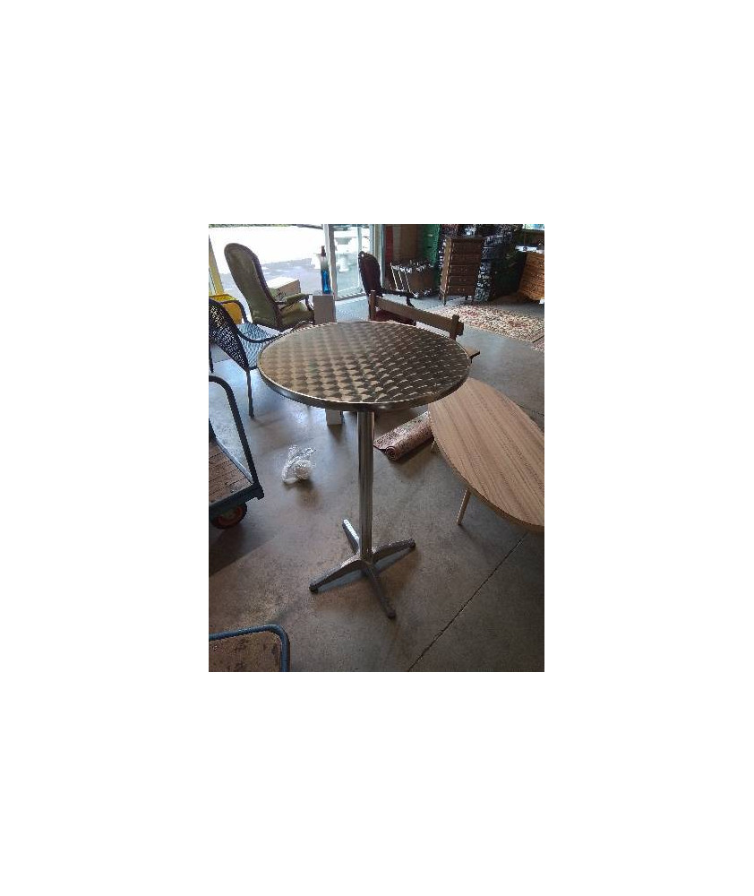 TABLE RONDE MANGE DEBOUT MÉTAL INOX