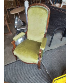 VOLTAIRE BOIS  TISSU VERT