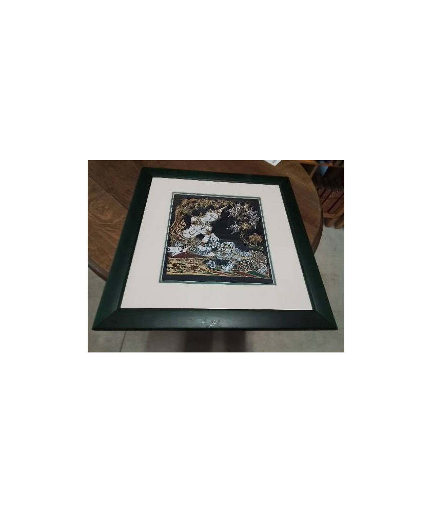 CADRE BOIS VERT ASIATIQUE 47X47