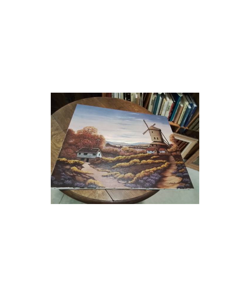 HUILE SUR TOILE LE MOULIN SUR LE COTEAU JEAN BENTZ HUILE SUR TOILE LE MOULIN SUR LE COTEAU JEAN BENTZ