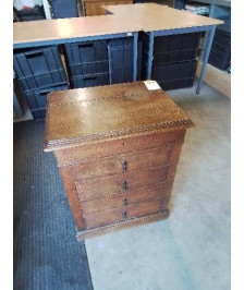 COMMODE 1 ABATTANT 4 TIROIRS FIN XIXE