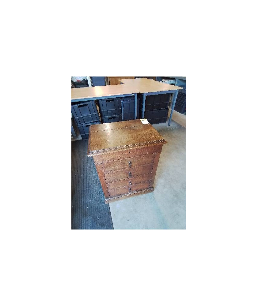 COMMODE 1 ABATTANT 4 TIROIRS FIN XIXE