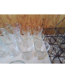 LOT DE 6 VERRE A EAU MOTIF ABEILLE