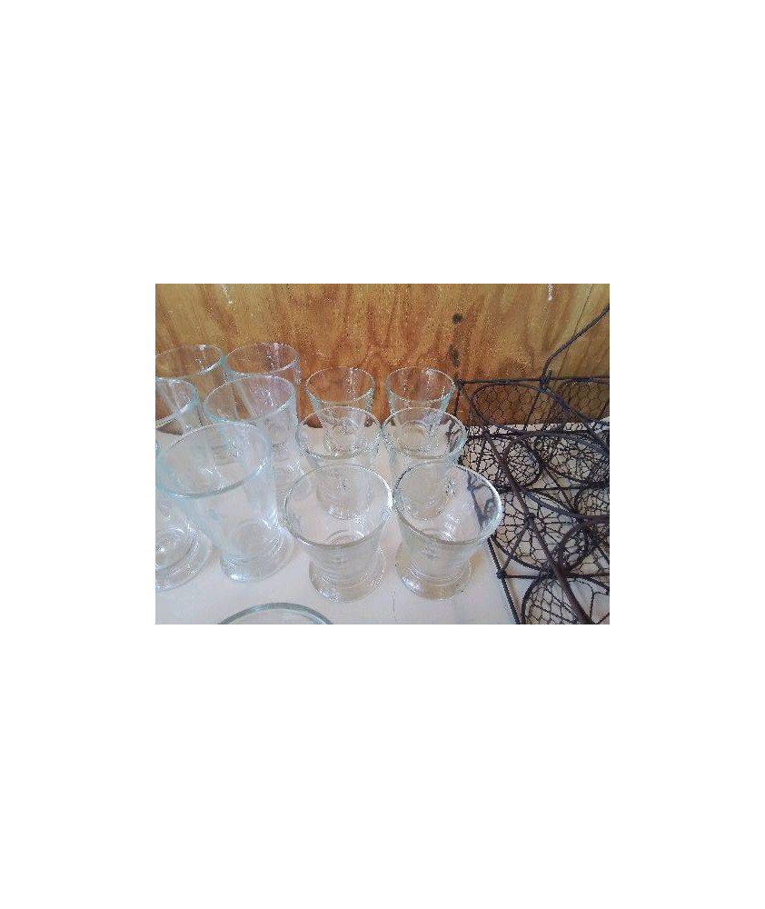 LOT DE 6 VERRE A EAU MOTIF ABEILLE
