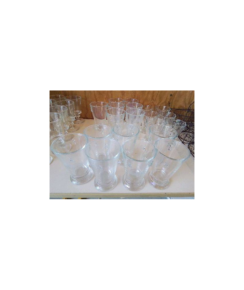 LOT DE 6+1 VERRE MOTIF ABEILLE 