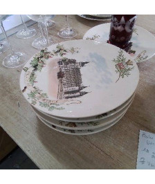 10 ASSIETTES SARREGUEMINE DECO PARIS (2 ABÎMÉS)