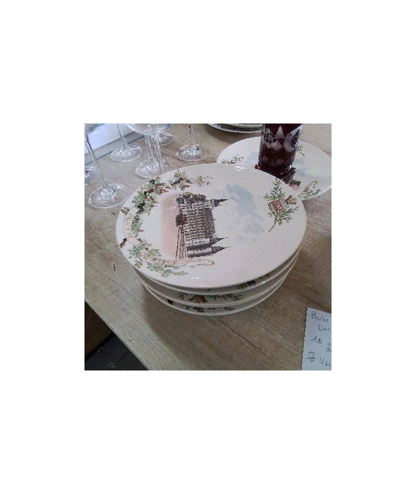 10 ASSIETTES SARREGUEMINE DECO PARIS (2 ABÎMÉS)