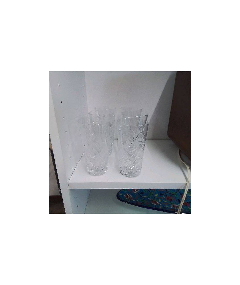 6 VERRES CRISTAL BOHEME 