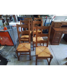 CHAISE EN CHÊNE PAILLÉE 